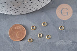 Anillas cerradas redondas de acero inoxidable 304 dorado de 5mm/0.8mm, x10 VÁLIDO