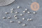 Cubrebolas para aplastar de latón plateado liso de 4mm, x20 VÁLIDO