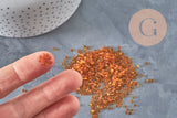 Small transparent gold seed beads 2mm, x 10gr