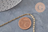 Textured IP gold plated 304 stainless steel fancy chain 4mm, x1 meter VALID