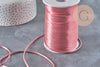 Rose pink polyester rattail cord 2mm, x5 meters (G11223)