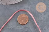 Rose pink polyester rattail cord 2mm, x5 meters (G11223)