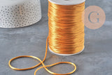 Cordón cola de rata poliéster dorado claro 2mm, x5 metros VÁLIDO