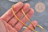 Cordón cola de rata poliéster dorado claro 2mm, x5 metros VÁLIDO