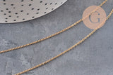 Cadena forzada de latón crudo 1mm, x5 metros (G11225) VÁLIDO