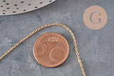 Cadena forzada de latón crudo 1mm, x5 metros (G11225) VÁLIDO