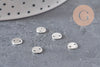 Round connector charm 304 stainless steel silver 6mm VALID