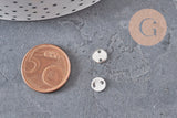 Round connector charm 304 stainless steel silver 6mm VALID