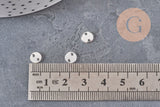 Round connector charm 304 stainless steel silver 6mm VALID