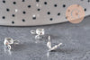 Tapa de nudo para cadena de bola de acero 304 plateado con agujero de 3.5mm, x10 VÁLIDO