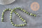 Natural round olive green jade bead 8mm, x1 38cm strand (G11341)