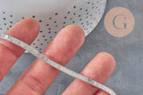 Chaine maille Herringbone acier 304 inoxydable platine 4mm, x1 mètre (G11335)