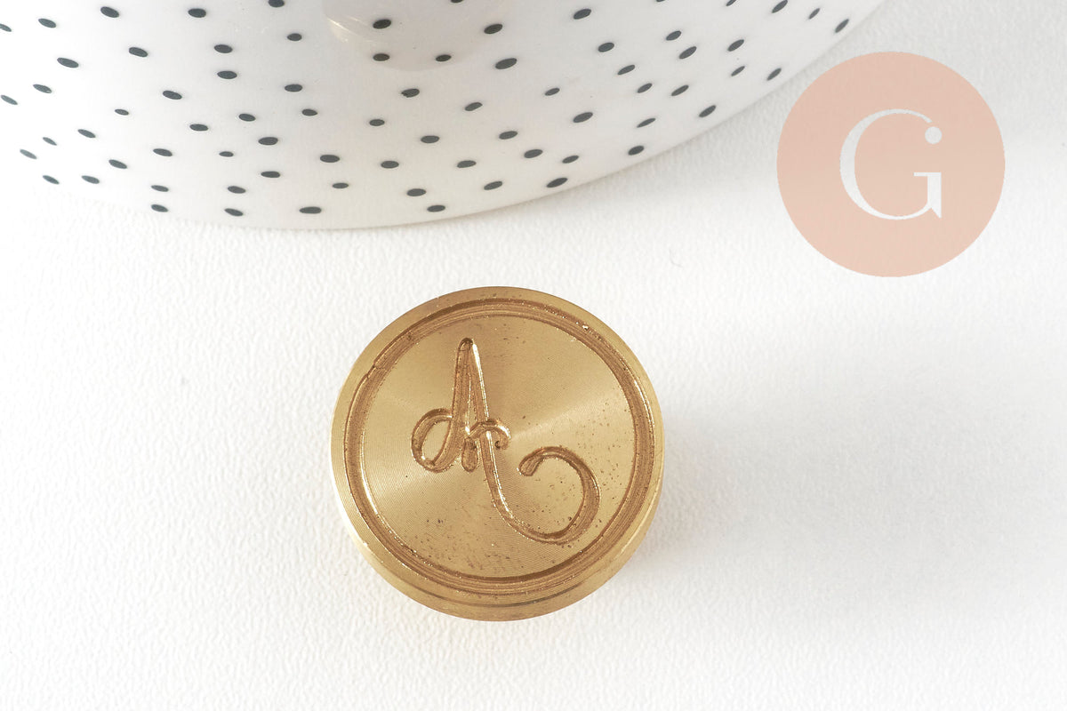 Sello metálico con letra A para lacre, para crear sellos personalizados para invitaciones de boda DIY, x1 G4947