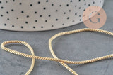 Cordon satiné torsadé beige 2mm, x1 mètre (G11396)-Cordons pour bijoux et perles-Gingerlily Perles