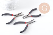 3 Pinzas para bisutería de acero al carbono de 130 mm (G10937)