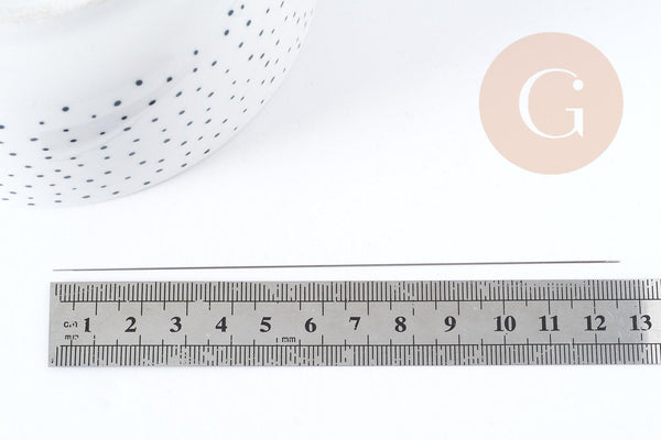 Aiguille de perlage acier inoxydable 125x0.3mm, x1 (G8938)