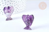 Anges décoratifs en Améthyste naturelle, x1 (G7181)