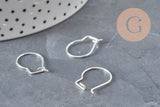 Aros criollos de acero inoxidable 304 plateado de 18mm, x10 (G11271)