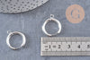 Anneaux créoles +anneau en acier 201-316 inoxydable argenté 22mm, La paire (G10857)