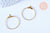 Anneaux créoles dorés 30x25mm, boucles oreilles, x10 (G6787)