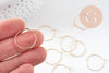 Anneaux créoles en acier 304 doré inoxydable 20mm, x20-50-100 (G2519)