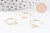 Anneaux créoles en acier 316 doré inoxydable 15mm, x20 (G9983)