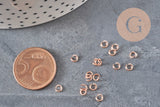 Anneaux de jonction acier 304 inoxydable or rose 3.5x0.6mm, x50 (G11350)-Anneaux-Gingerlily Perles