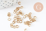 IP 304 stainless steel gold-plated junction rings 3.5x0.7mm, x50 (G9585)