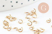 Anillos de unión de acero inoxidable IP 304 dorados 4x0,7 mm, x50 (G9586)