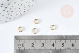 Anneaux de jonction doublé acier 304 inoxydable doré 5x1mm, x2gr (G8481)
