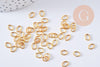 Anneaux de jonction ouverts ovales fer doré 6.5mm x50 (G1548)