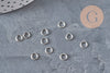 Closed round jump rings, platinum brass, 5mm-0.7mm, x10 (G11213)