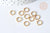 Anneaux ouverts ronds acier 304 inoxydable doré 8mm, x50 anneaux (G7711)