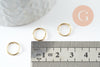 Anneaux ouverts ronds laiton doré 24K 10x1mm, x50 (G9893)