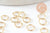 Anneaux ouverts ronds laiton doré 24K 4x0.6mm, x50 (G9895)
