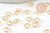 Anneaux ouverts ronds laiton doré 24K 4x0.8mm, x50 (G9896)