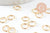 Anneaux ouverts ronds laiton doré 24K 6x0.6mm, x50 (G9899)