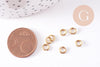 Anneaux rond ronds ouvert laiton brut 5mm x1mm, x100 (G10696)