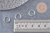 Anneaux ronds acier 304 inoxydable argenté 10mm x 1mm, x50 (G10926)