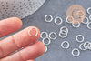 Anneaux ronds acier 304 inoxydable argenté 10mm x 1mm, x50 (G10926)