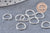 Anneaux ronds acier 304 inoxydable argenté 10mm x 1mm, x50 (G10926)