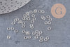 Anneaux ronds acier 304 inoxydable argenté 3.5mm x0.mm, x 50 anneaux (G10861)