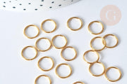 Anillos redondos de acero inoxidable 304 dorado IP 10x1mm, x50 (G7712)