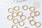 Anneaux ronds acier 304 inoxydable doré IP 10x1mm, x50 (G7712)