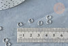 Anneaux ronds acier inoxydable platine 6mm, x5gr (G8152)