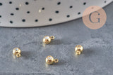 Enganche de goma para colgante de latón dorado 6.5x3.5mm, x10 (G11231)
