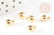 Attache bélière pour pendentif laiton doré 7mm, x5 (G9230)