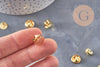 Attache et support pour pin's laiton doré 11mm, x5 (G10963)