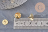 Attache et support pour pin's laiton doré 11mm, x5 (G10963) VALIDE GOOD