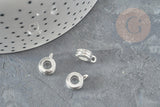 Attache pour pendentif zamac argent 12mm, x10 (G9360)